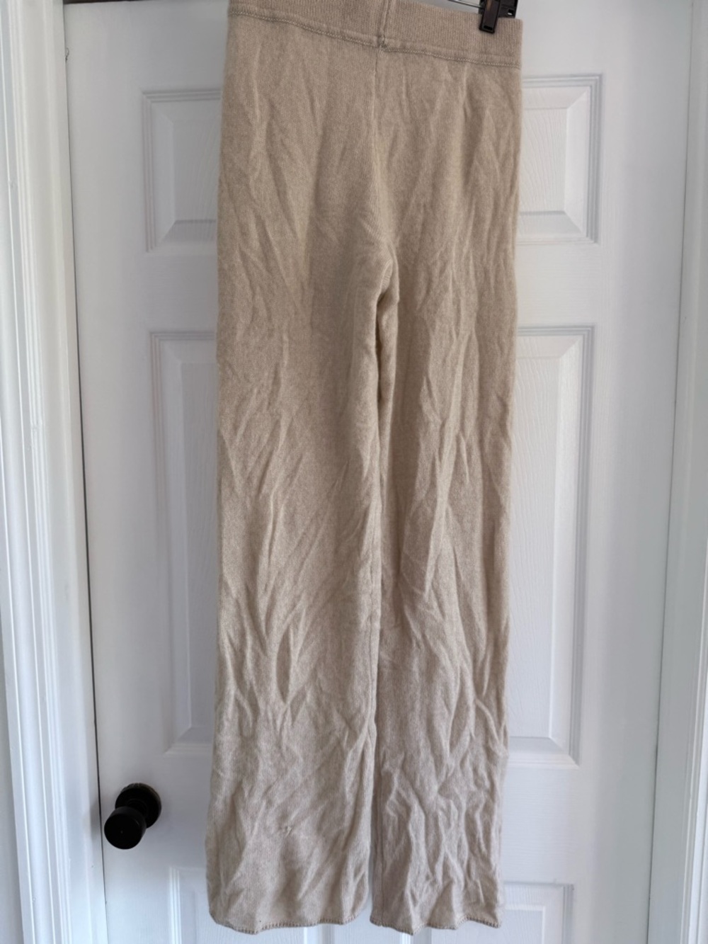 Intimissimi 100% Cashmere Palazzo Pants S Beige Wide Leg Lounge Pants - Picture 4 of 9
